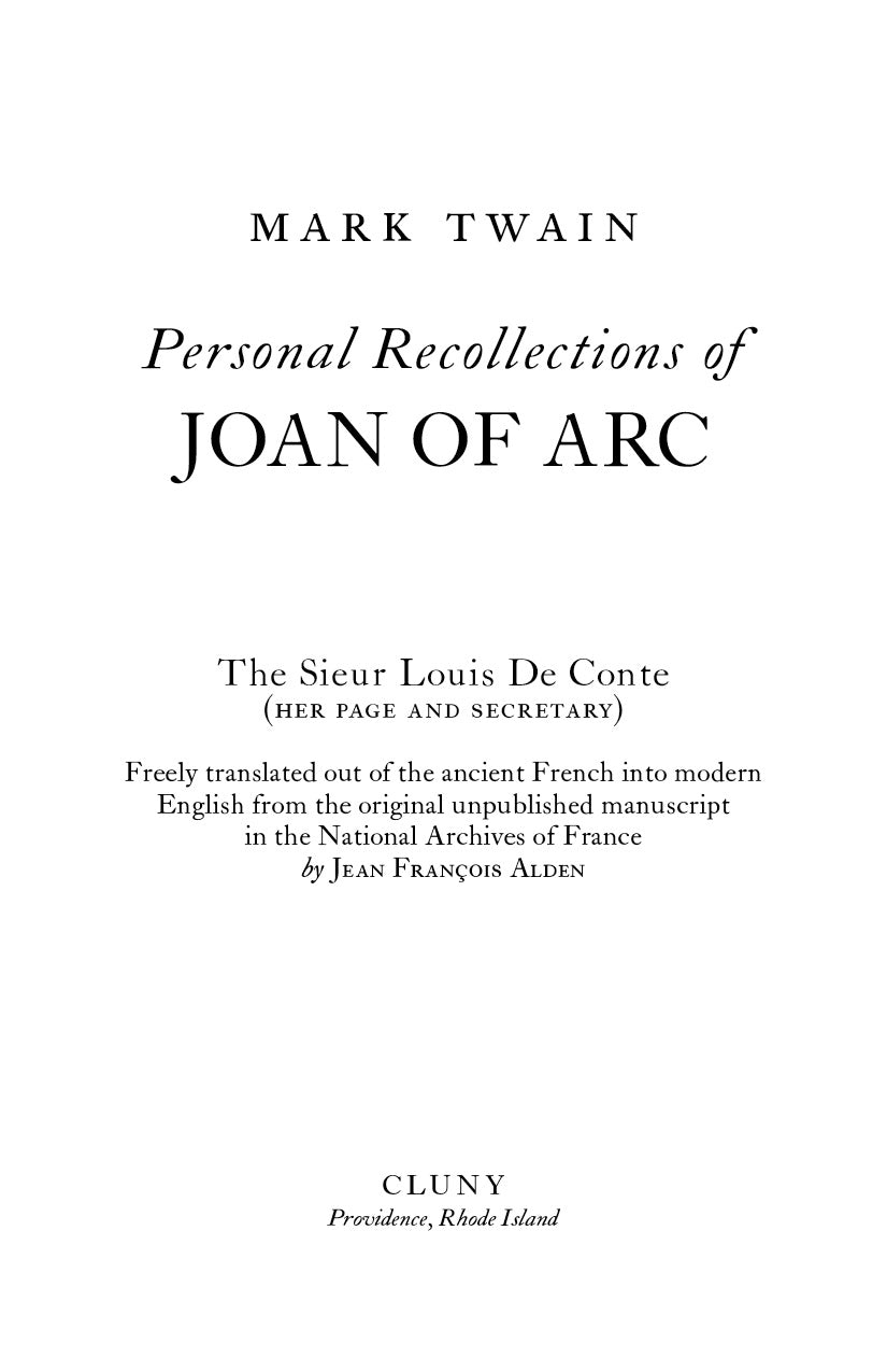 Personal Recollections of Joan of Arc