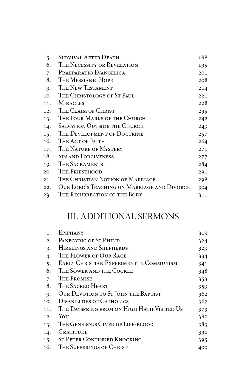 University & Various Sermons