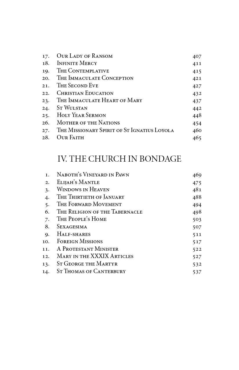 University & Various Sermons