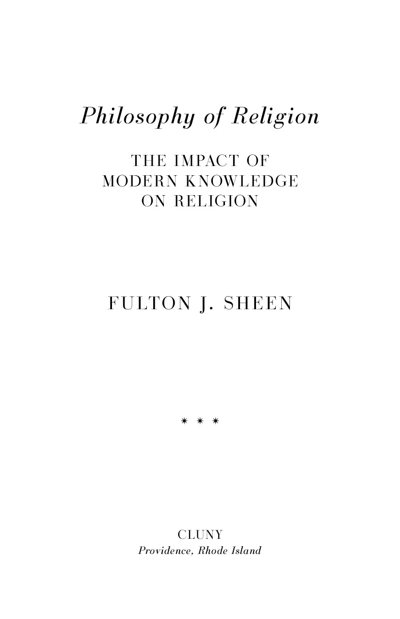 Philosophy of Religion