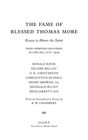 The Fame of Blessed Thomas More