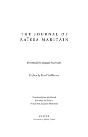 The Journal of Raïssa Maritain - ClunyMedia