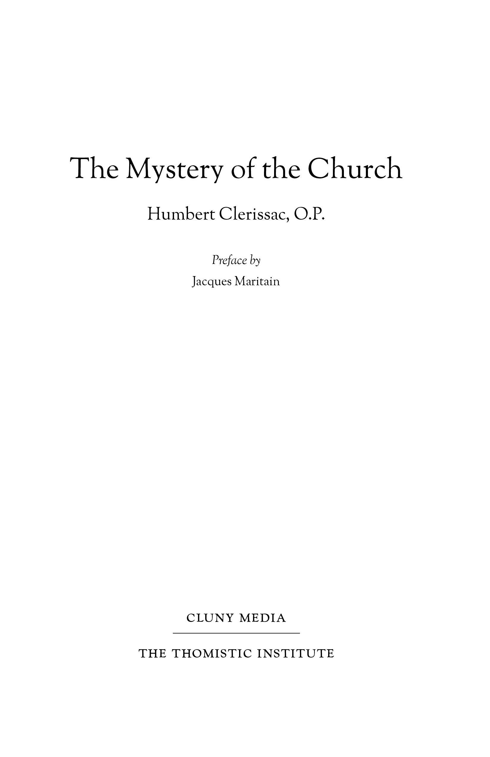 The Mystery of the Church