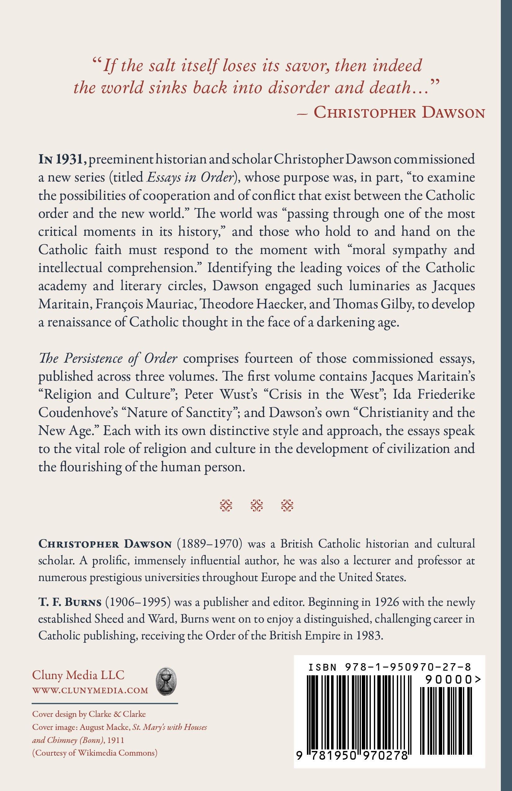 The Persistence of Order, Vol. I - ClunyMedia