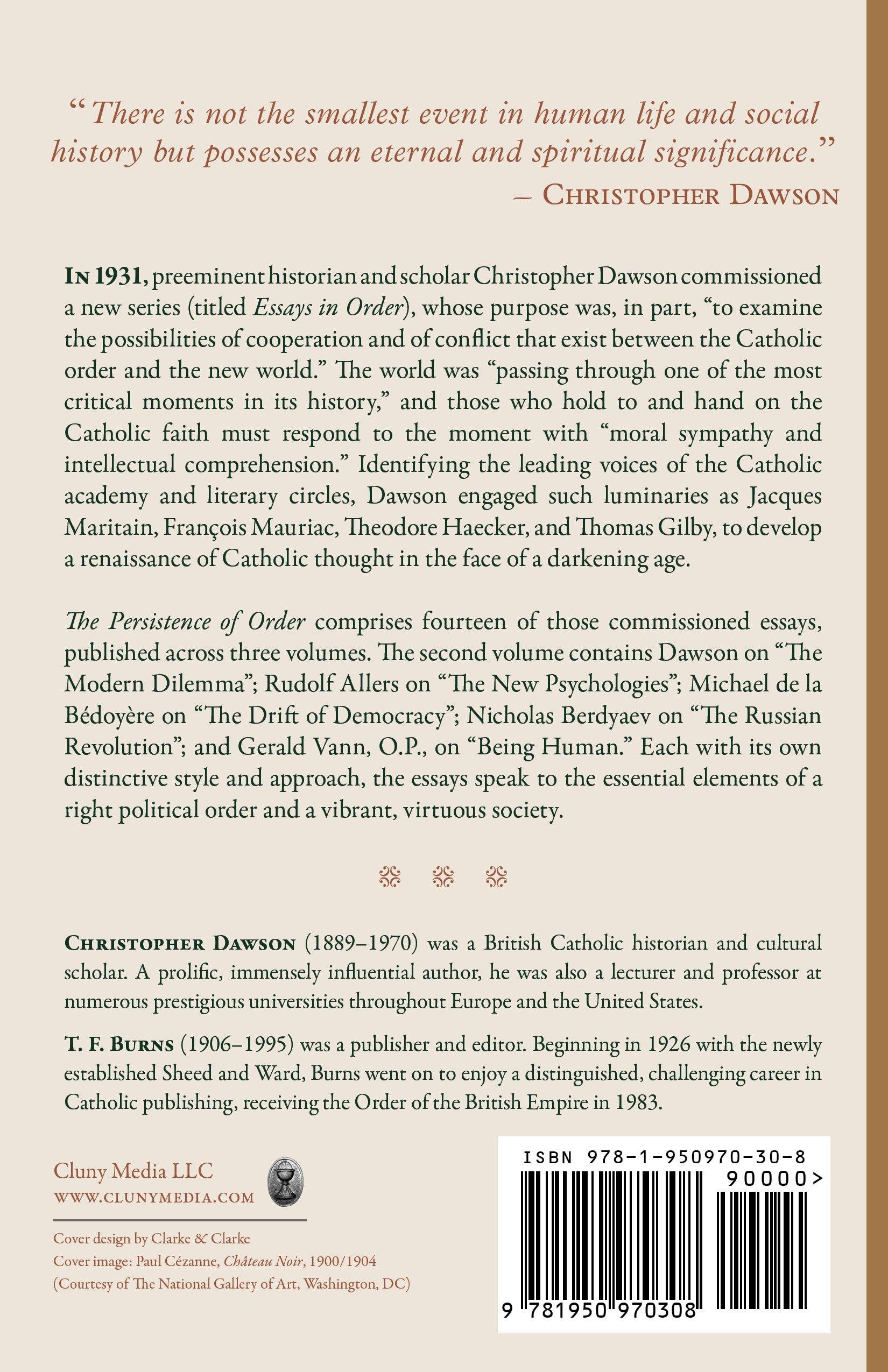 The Persistence of Order, Vol. II - ClunyMedia