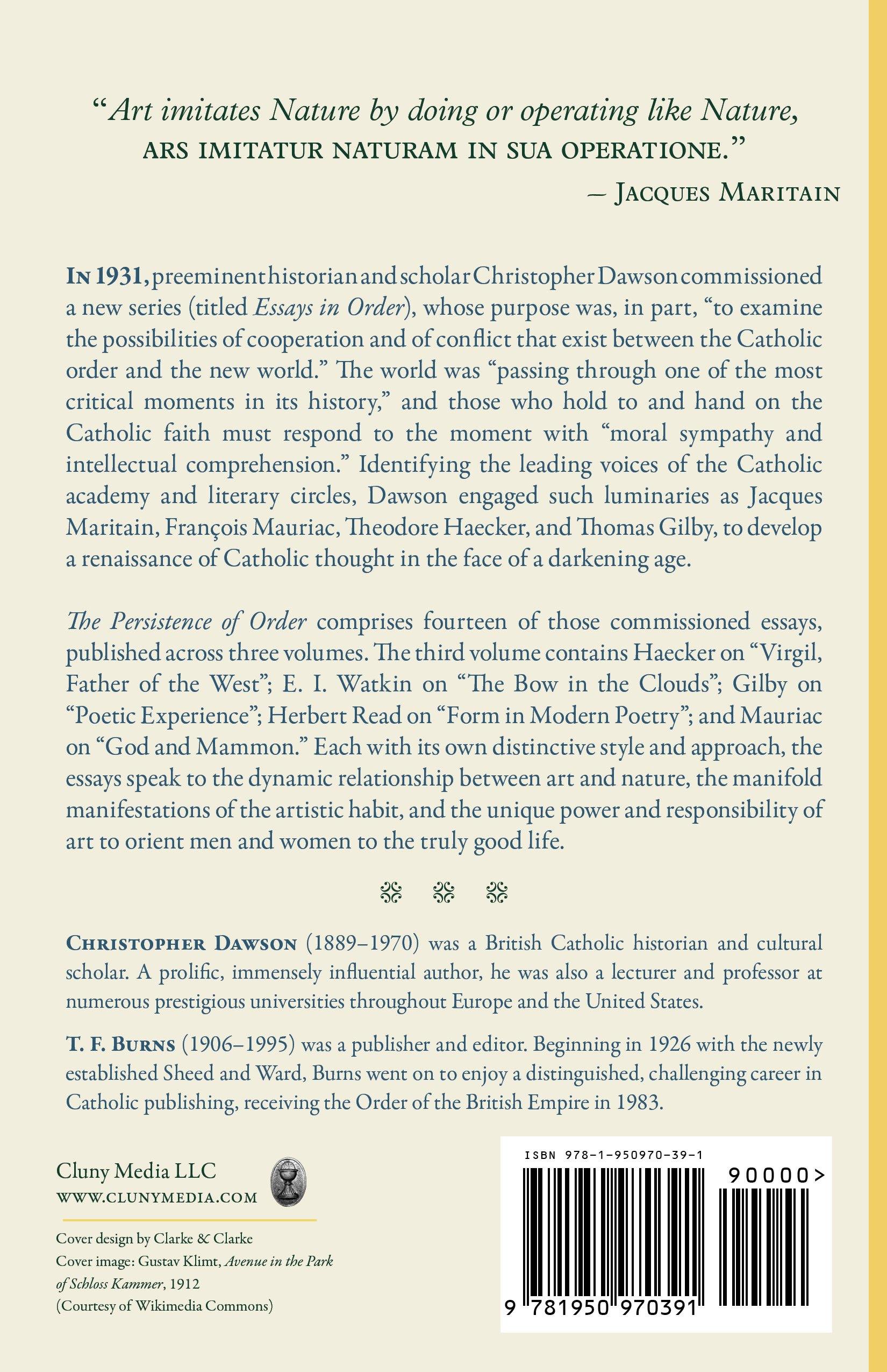 The Persistence of Order, Vol. III - ClunyMedia