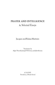 Prayer and Intelligence & Selected Essays