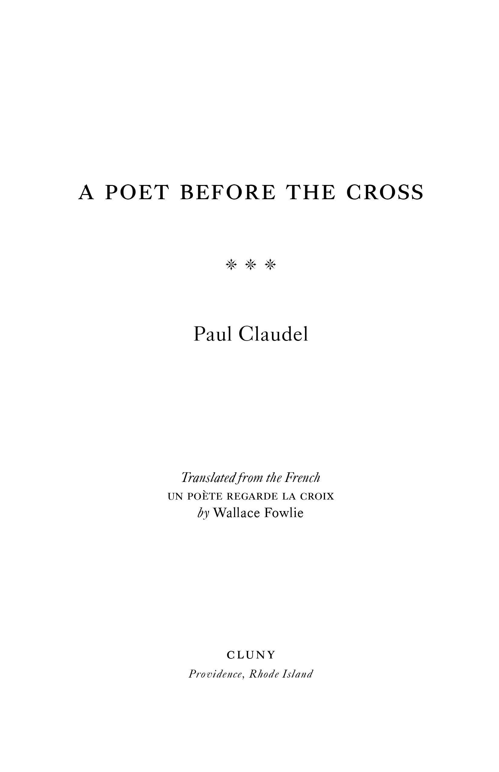 A Poet Before the Cross - ClunyMedia