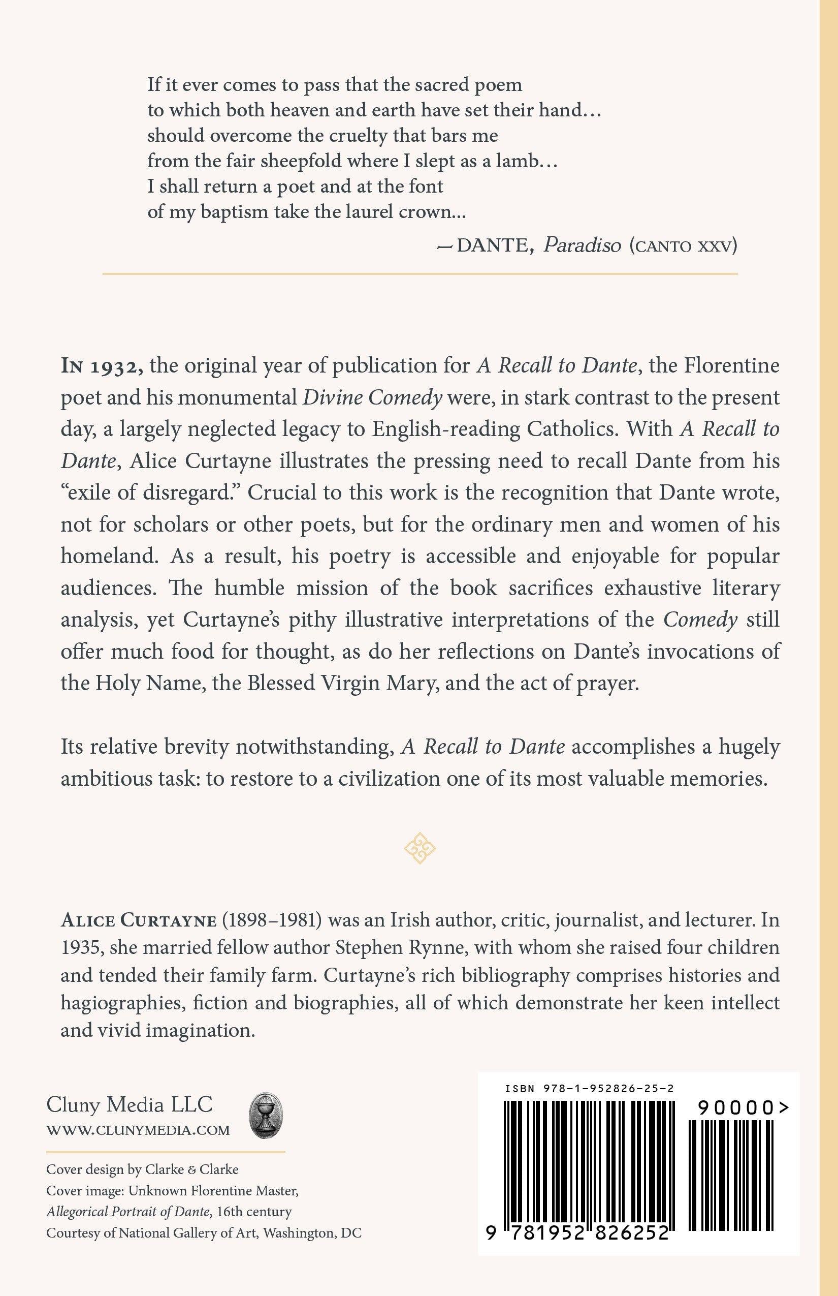 A Recall to Dante - ClunyMedia