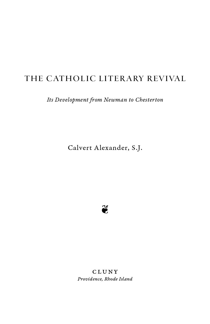 The Catholic Literary Revival