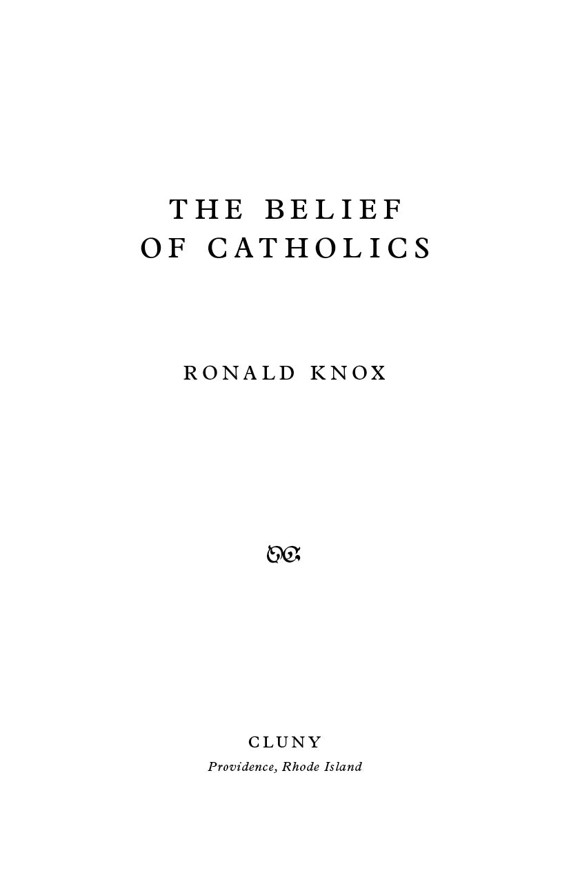 The Belief of Catholics