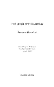 The Spirit of the Liturgy