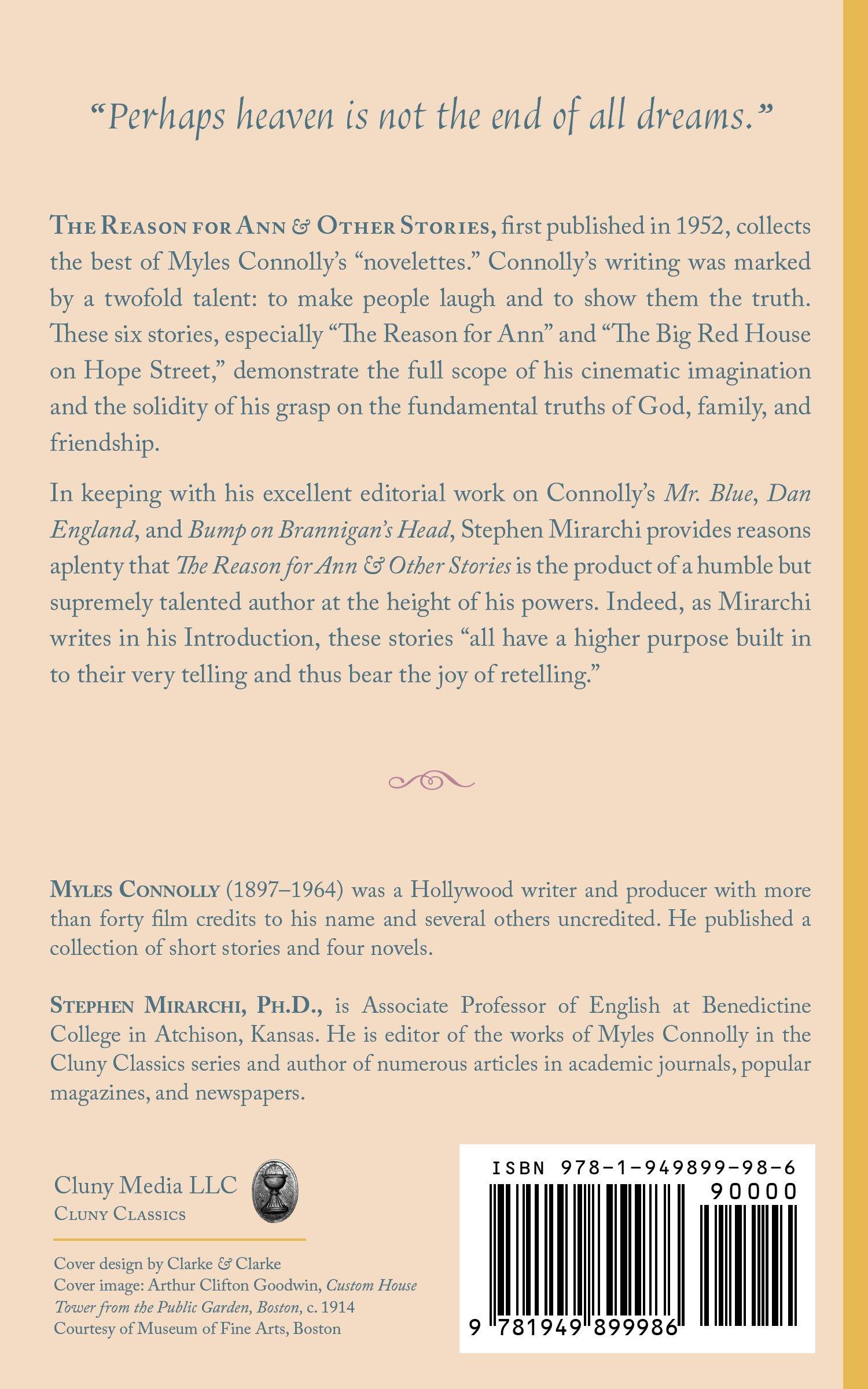 The Reason for Ann & Other Stories - ClunyMedia