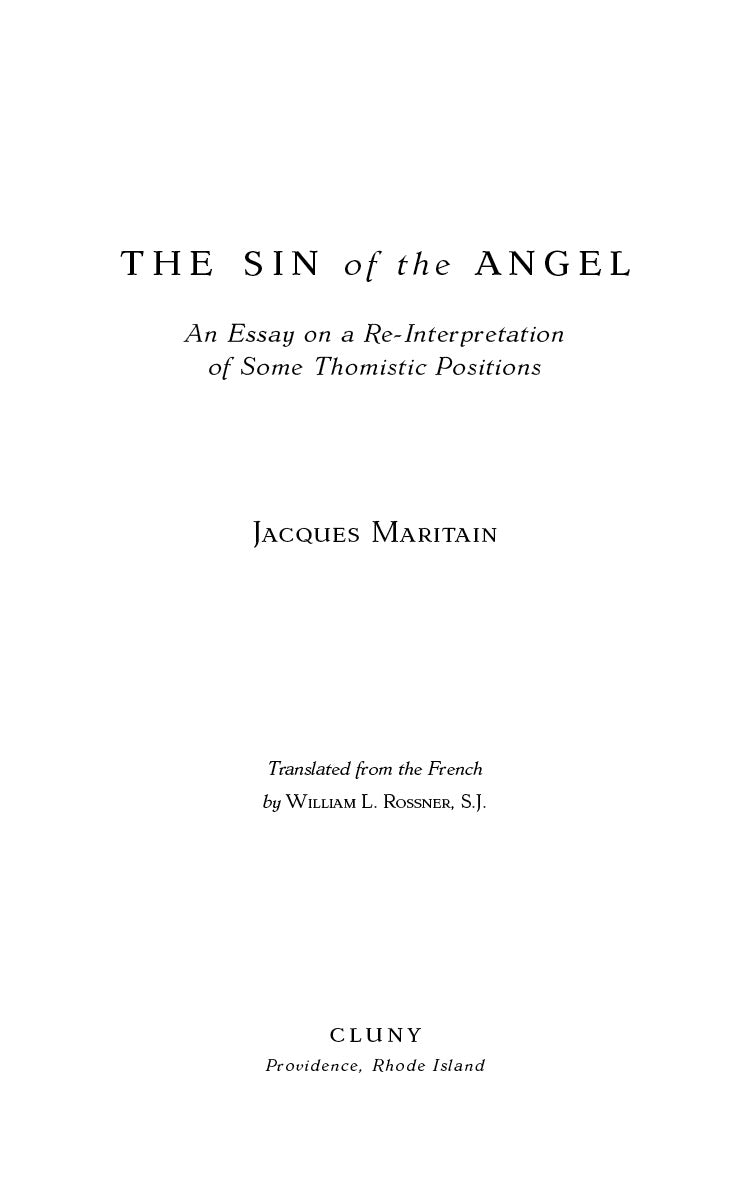 The Sin of the Angel