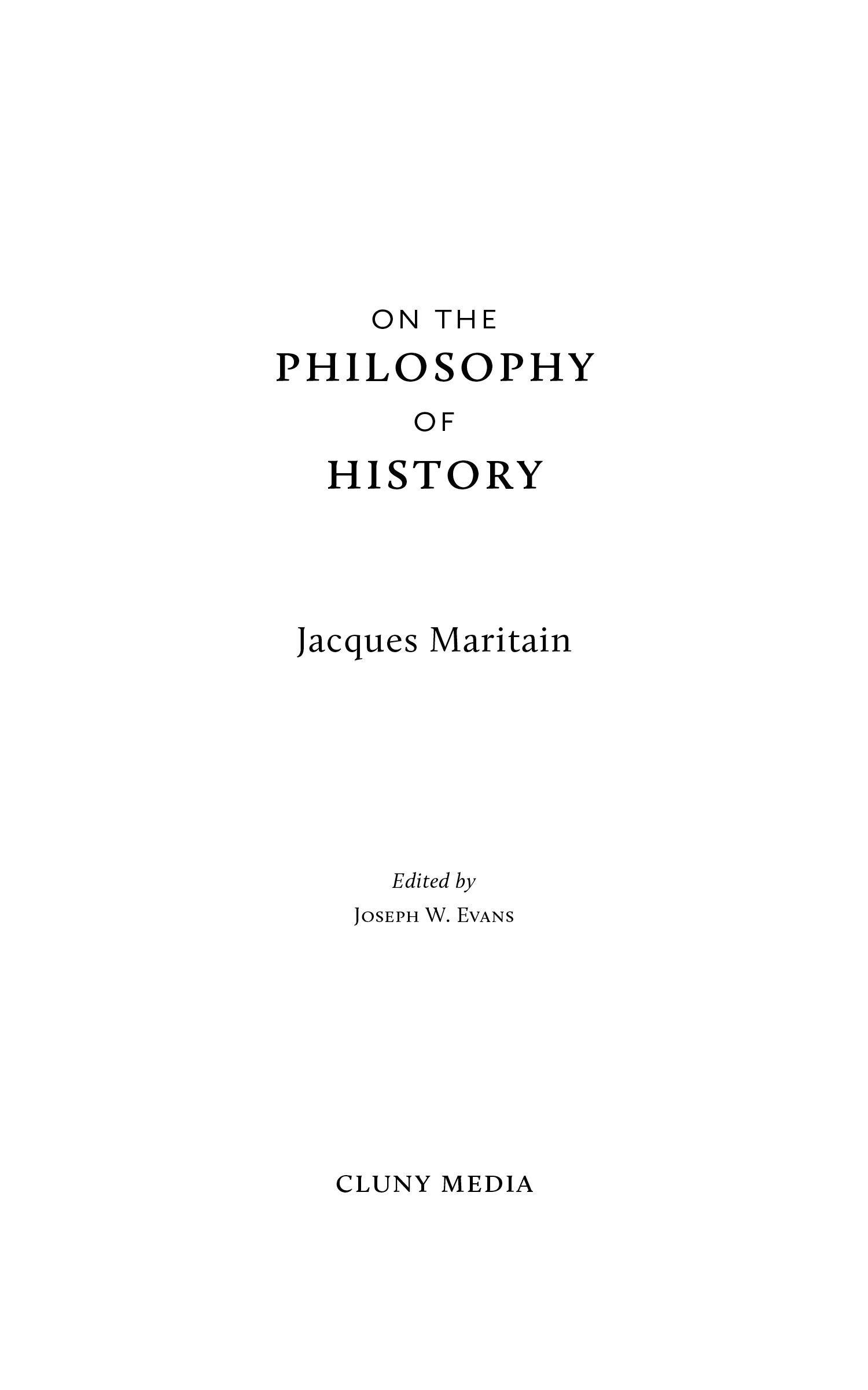 On the Philosophy of History - ClunyMedia