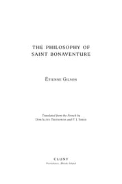 The Philosophy of Saint Bonaventure