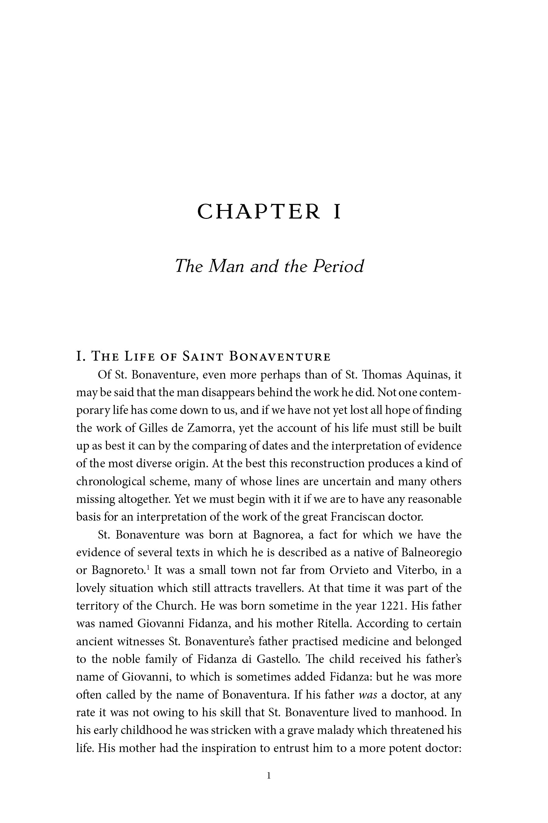 The Philosophy of Saint Bonaventure