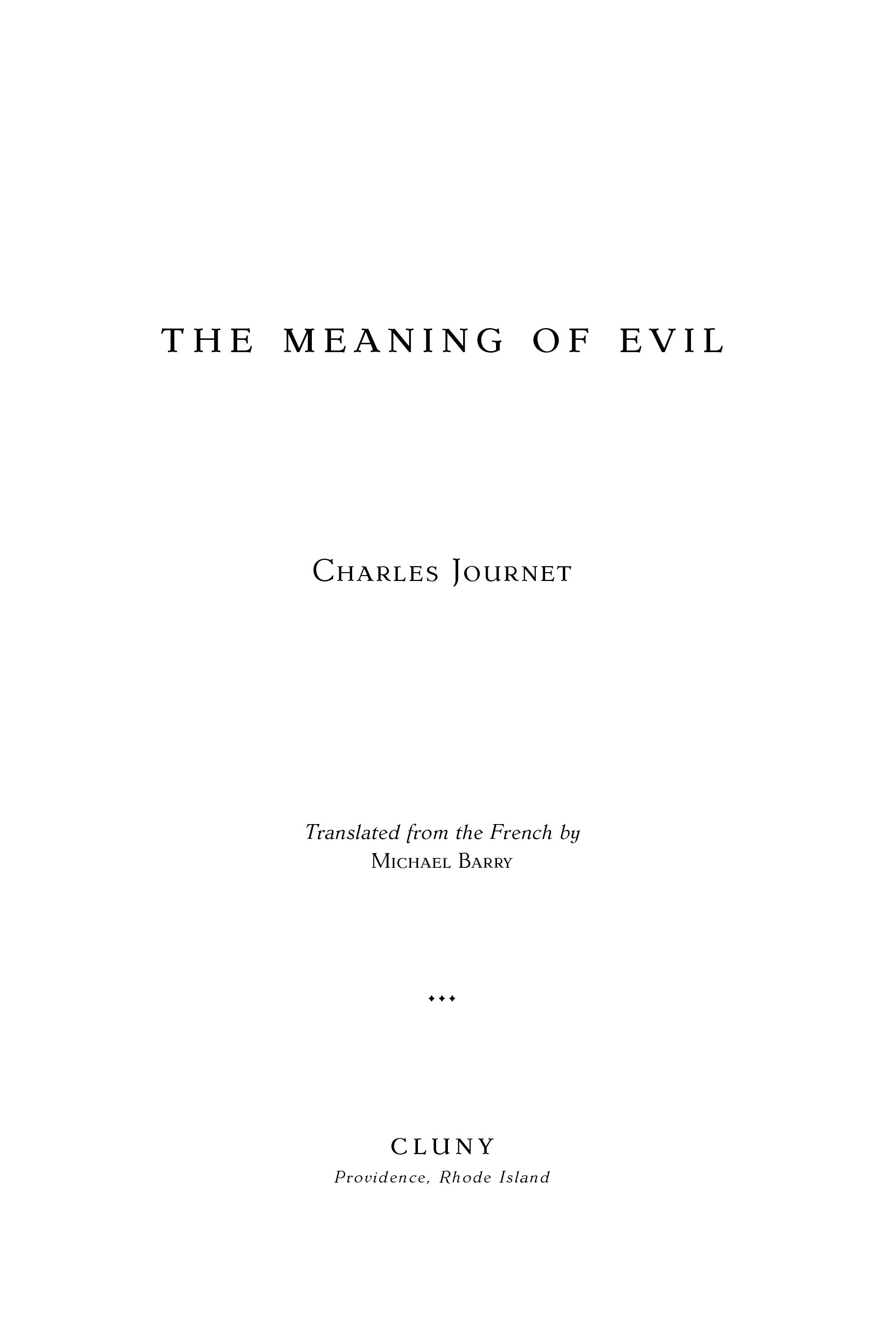 The Meaning of Evil
