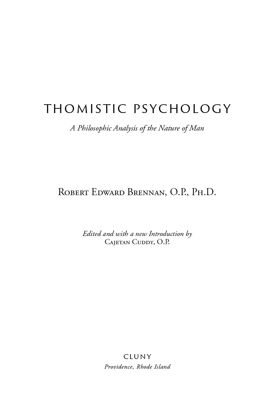 Thomistic Psychology