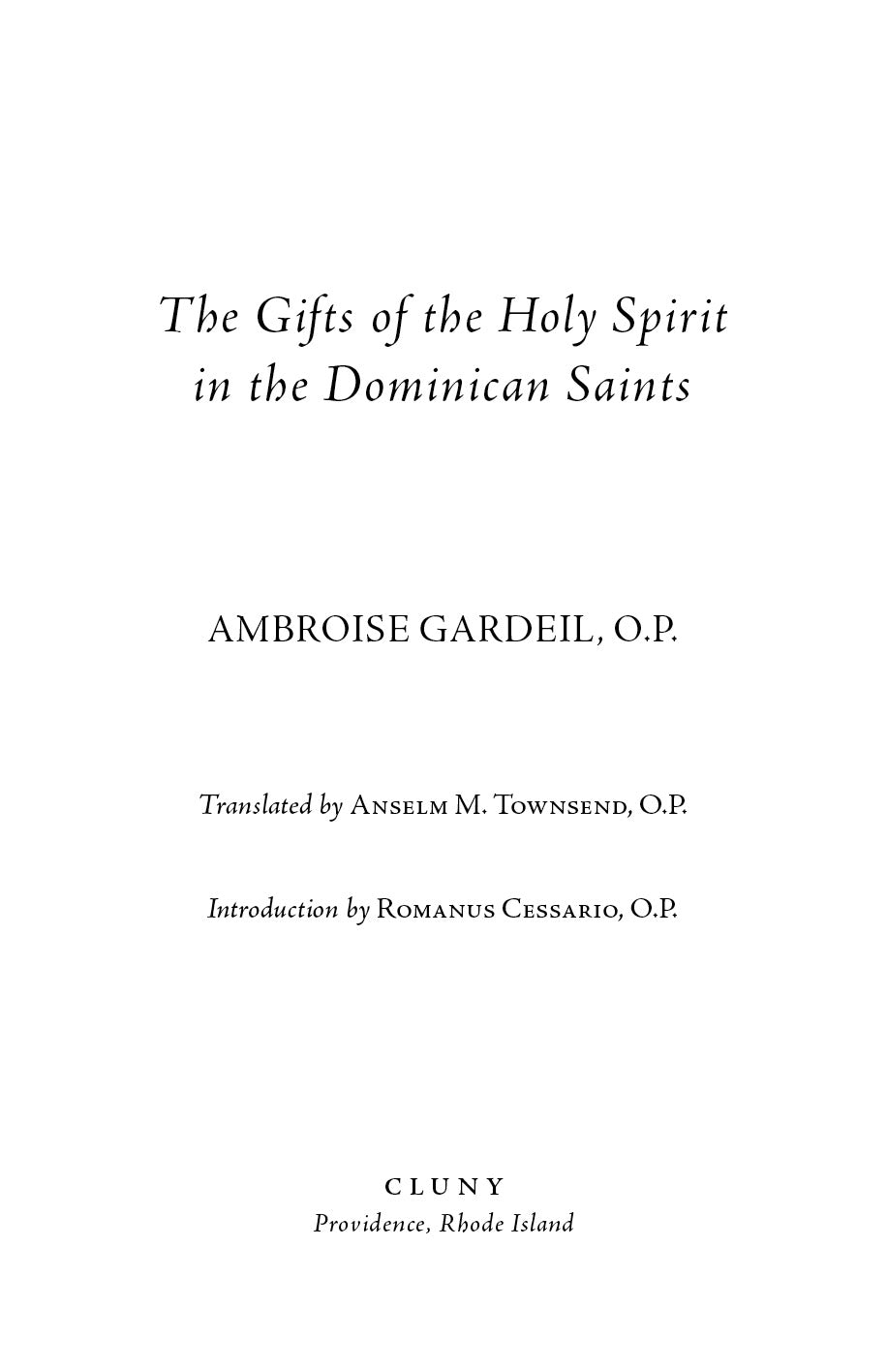 The Gifts of the Holy Spirit in the Dominican Saints