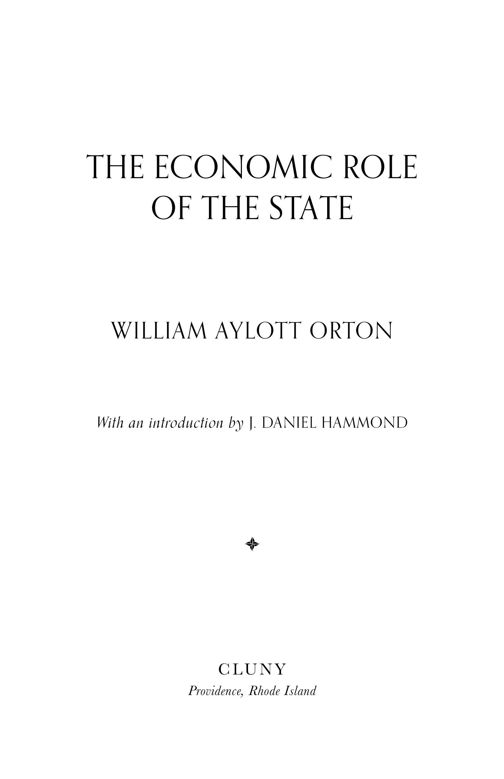 The Economic Role of the State