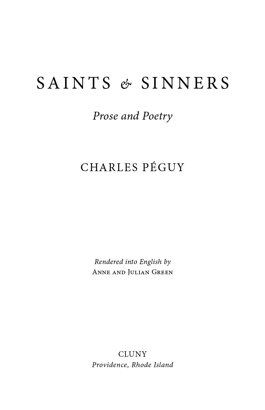 Saints and Sinners