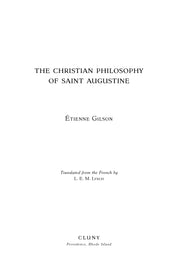 The Christian Philosophy of Saint Augustine