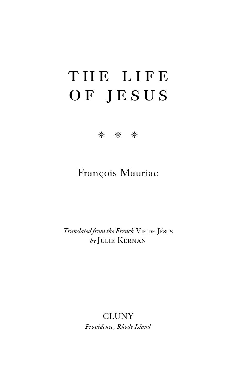 The Life of Jesus