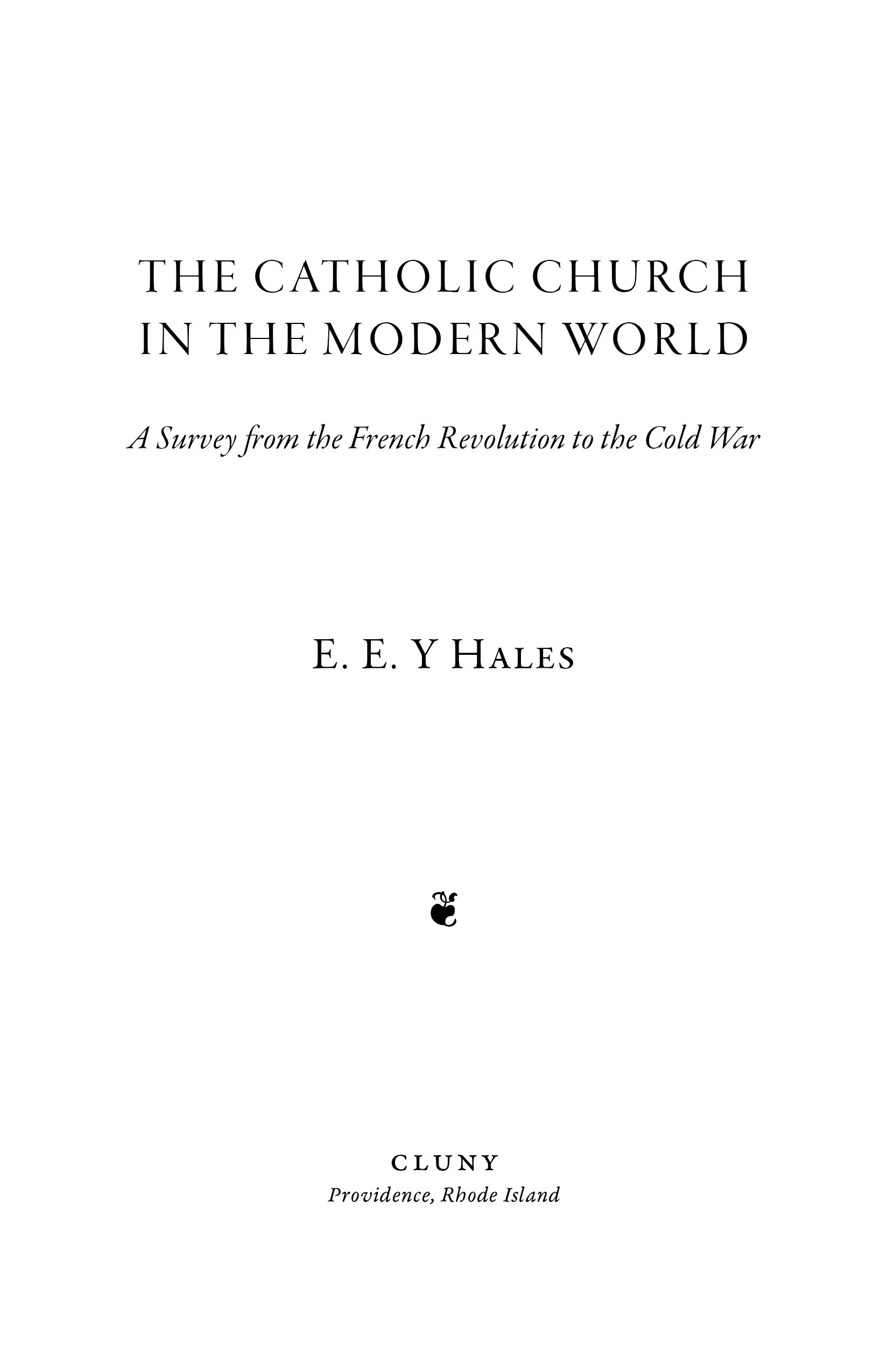 The Catholic Church in the Modern World