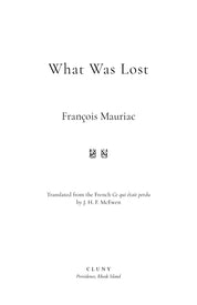 What Was Lost