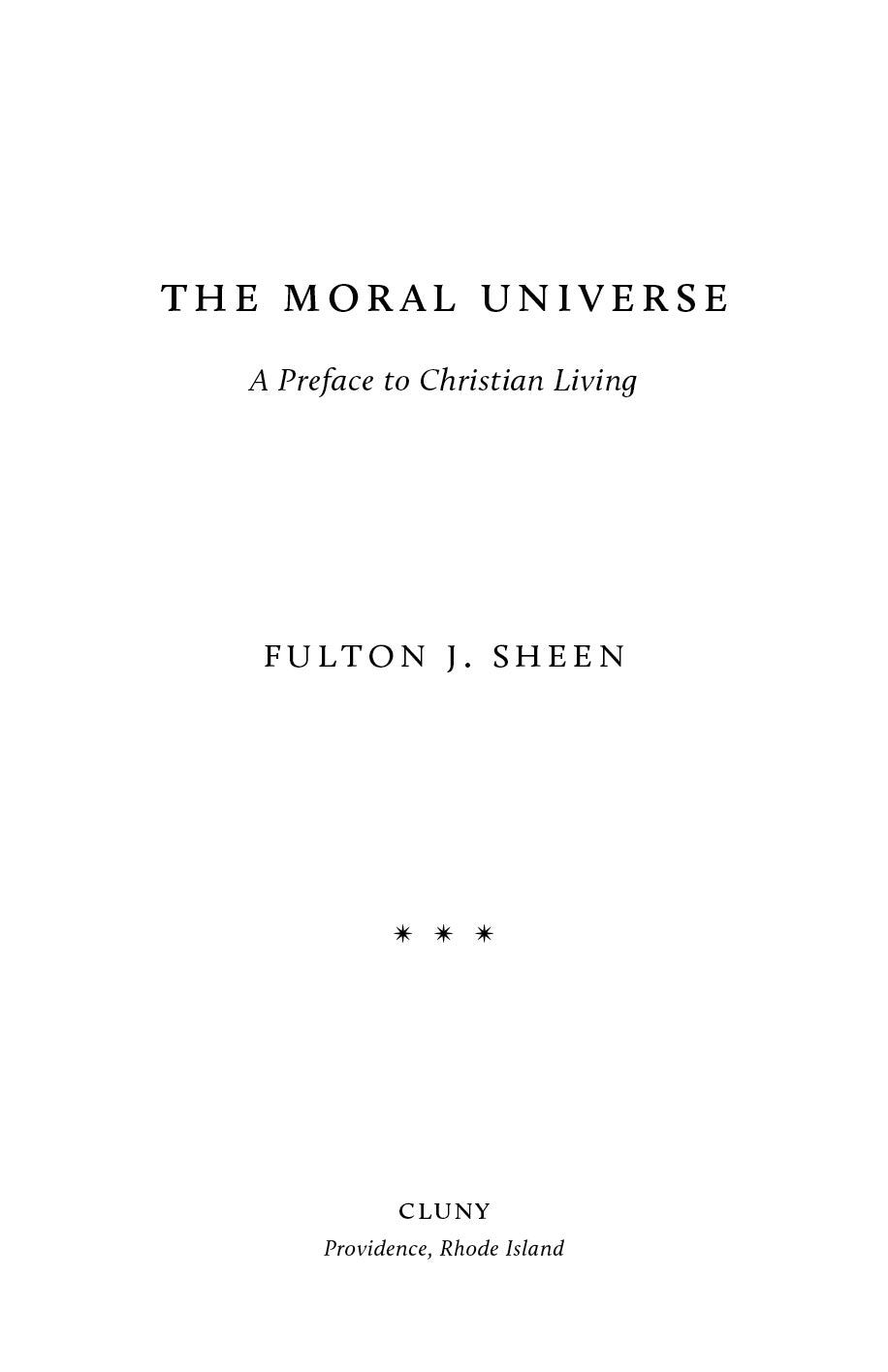 The Moral Universe