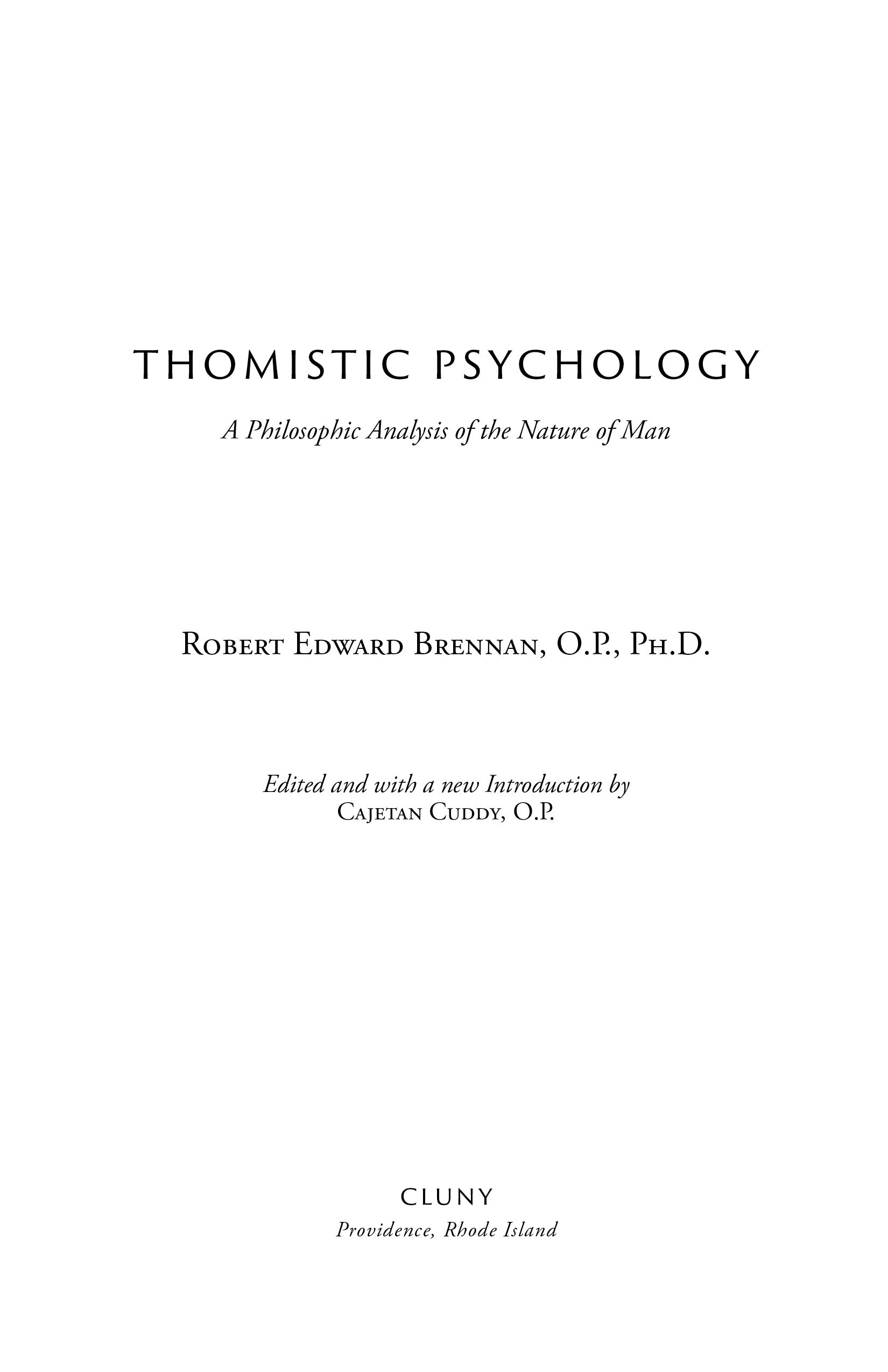 Thomistic Psychology