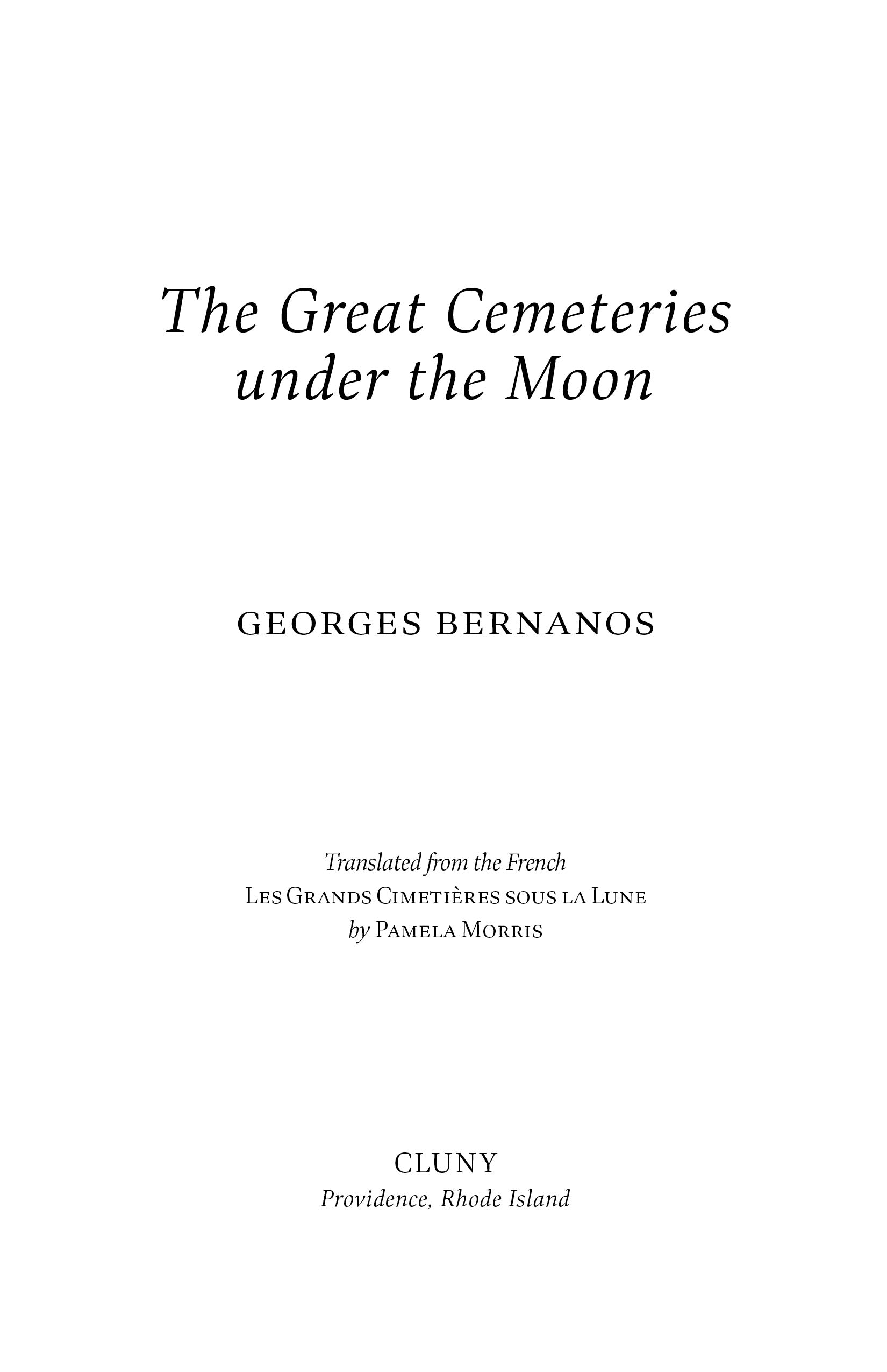 The Great Cemeteries Under the Moon