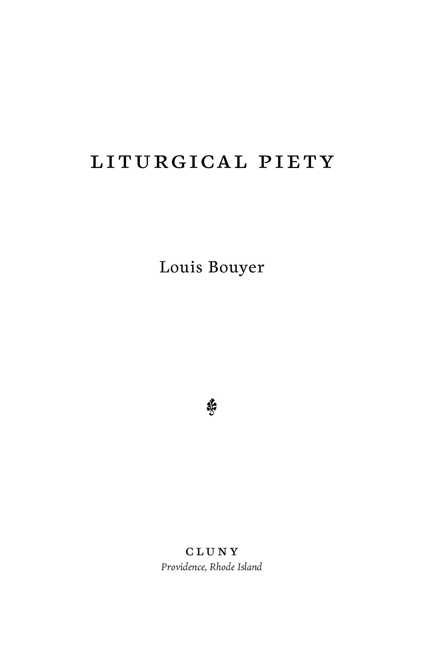 Liturgical Piety