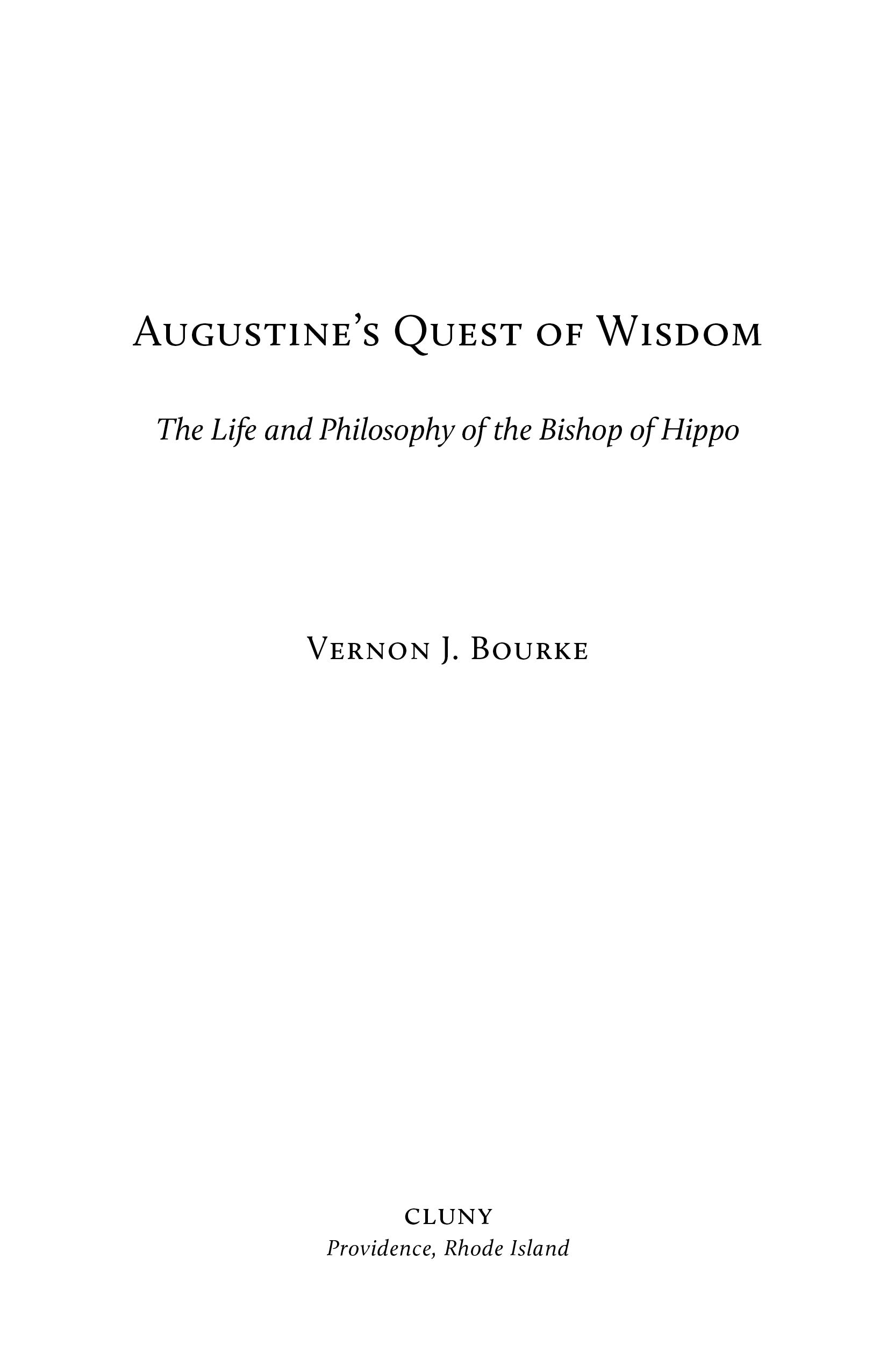 Augustine's Quest of Wisdom