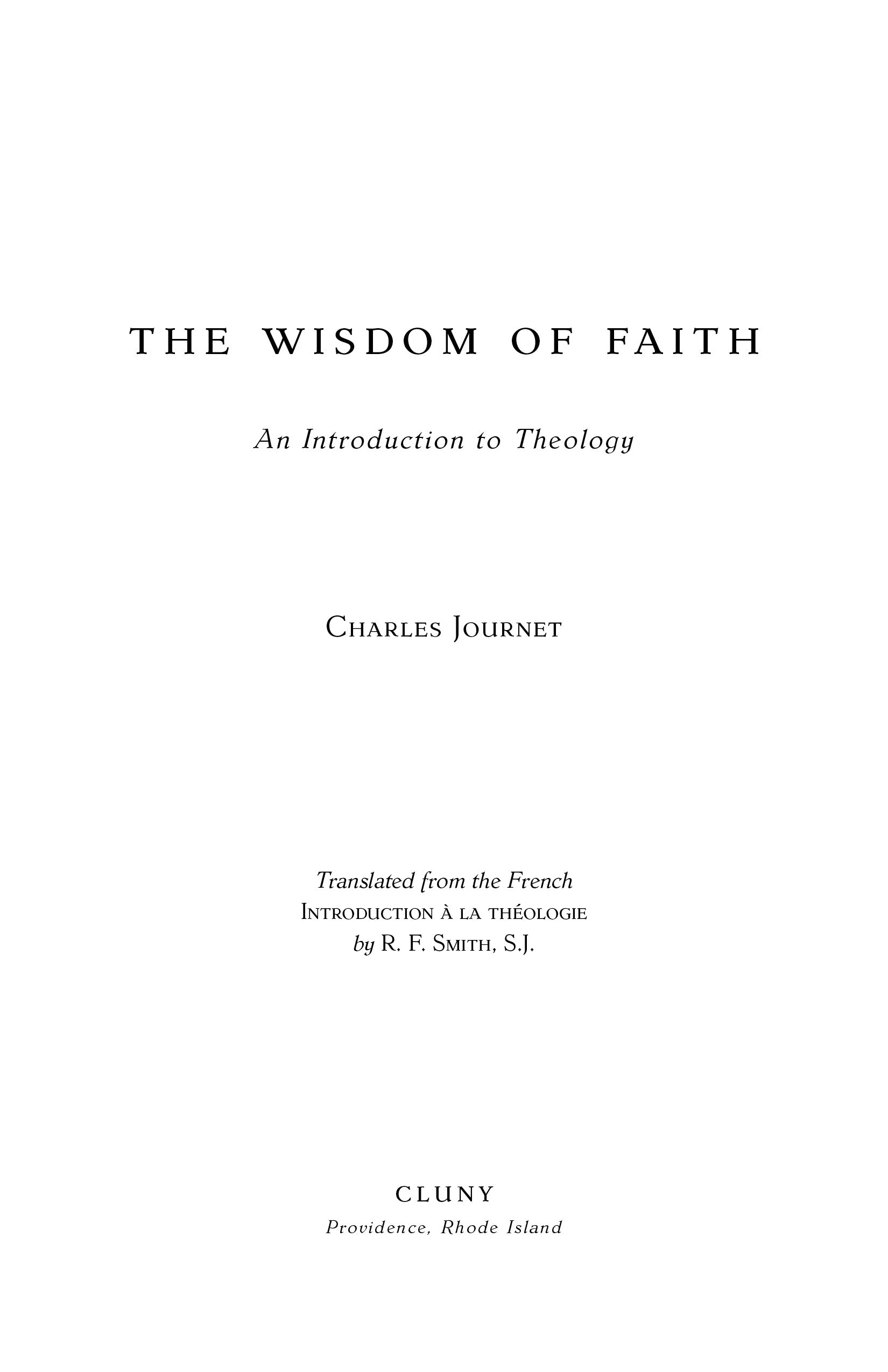 The Wisdom of Faith