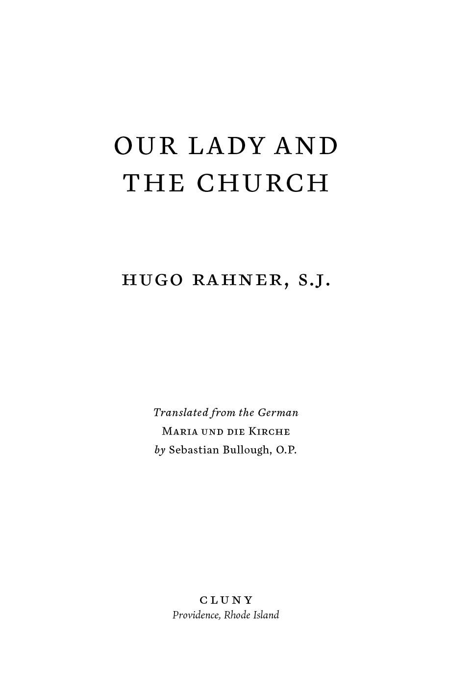 Our Lady and the Church