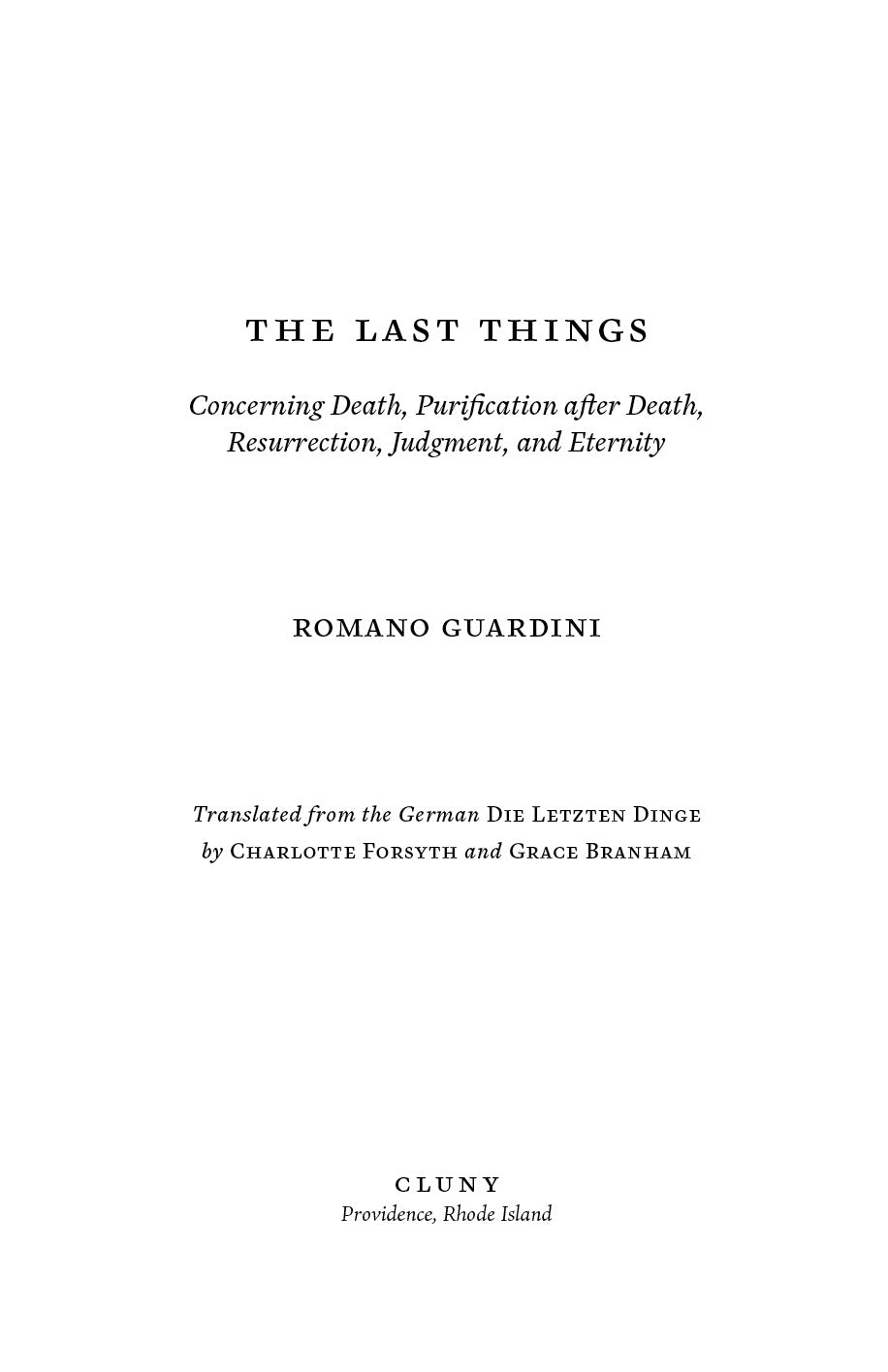 The Last Things