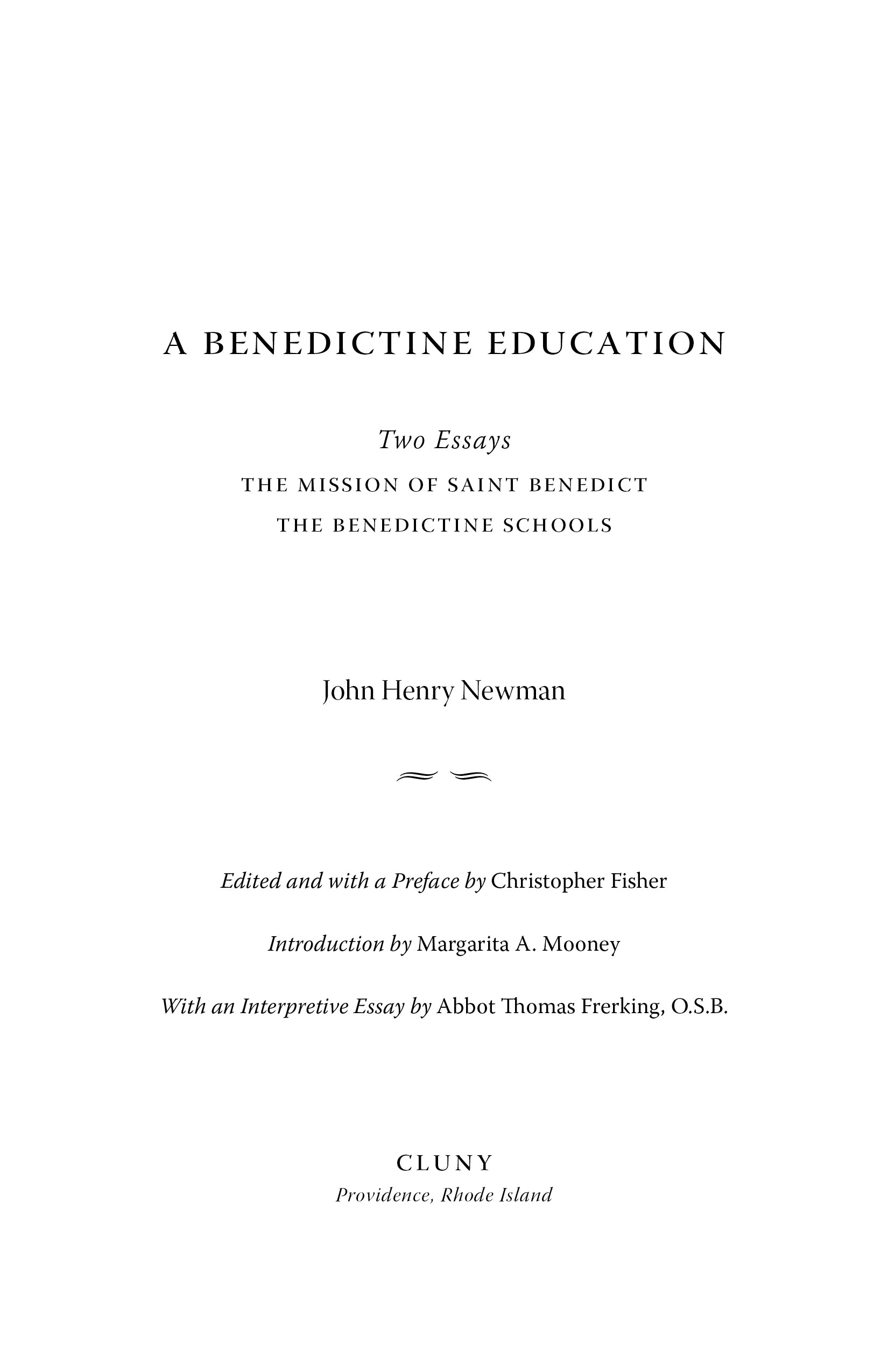 A Benedictine Education