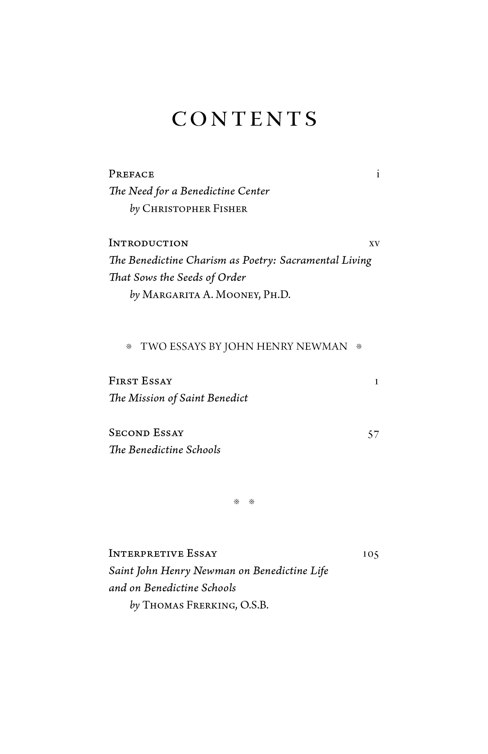 A Benedictine Education