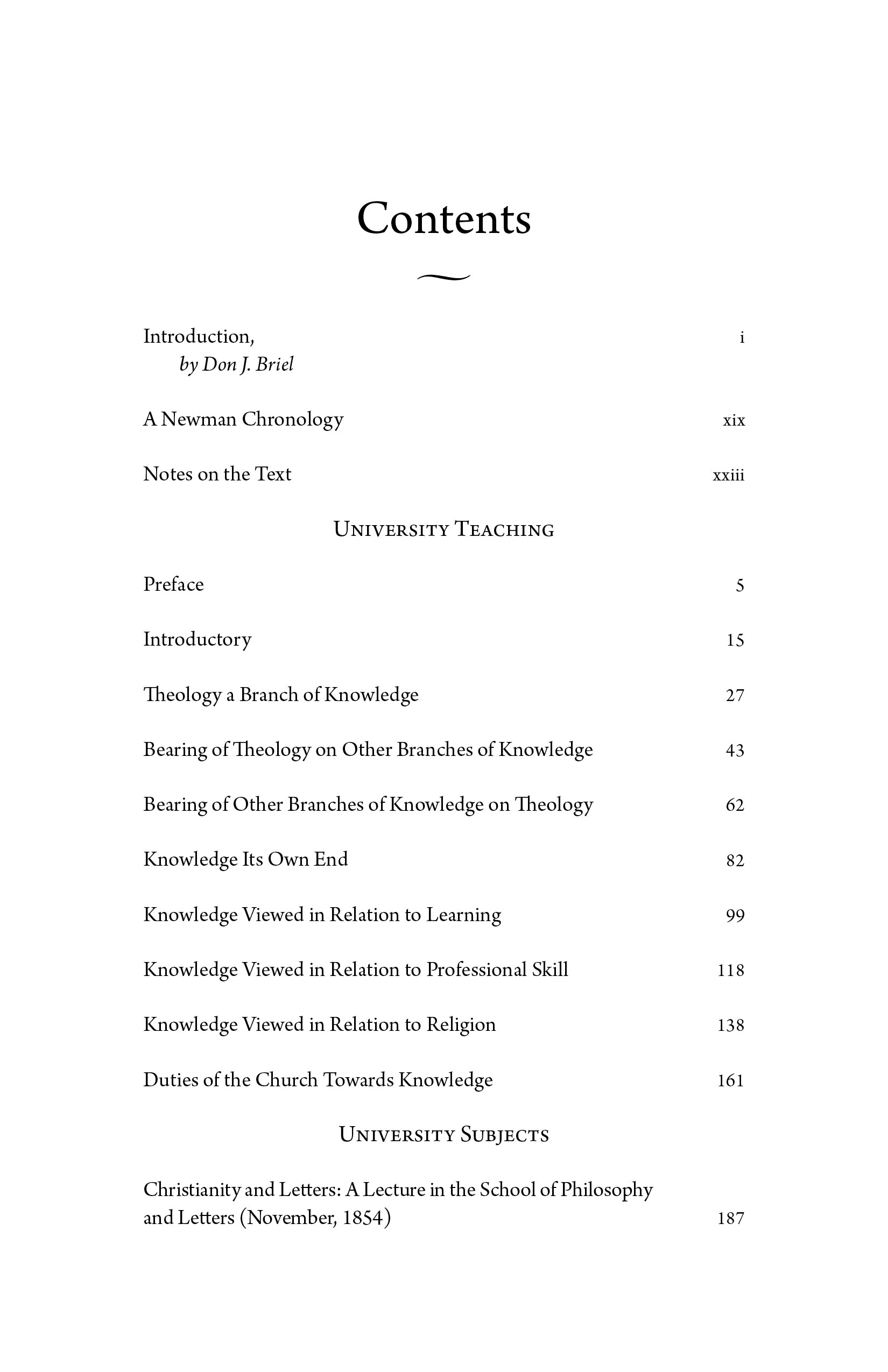 The Idea of a University