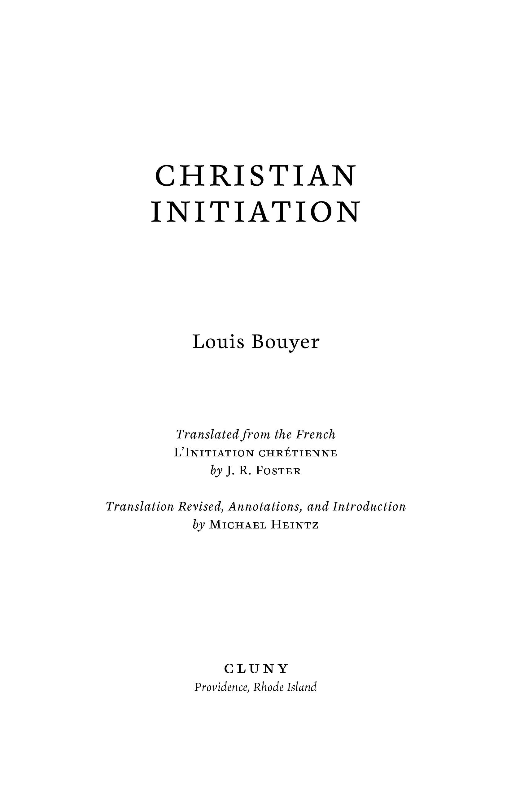 Christian Initiation