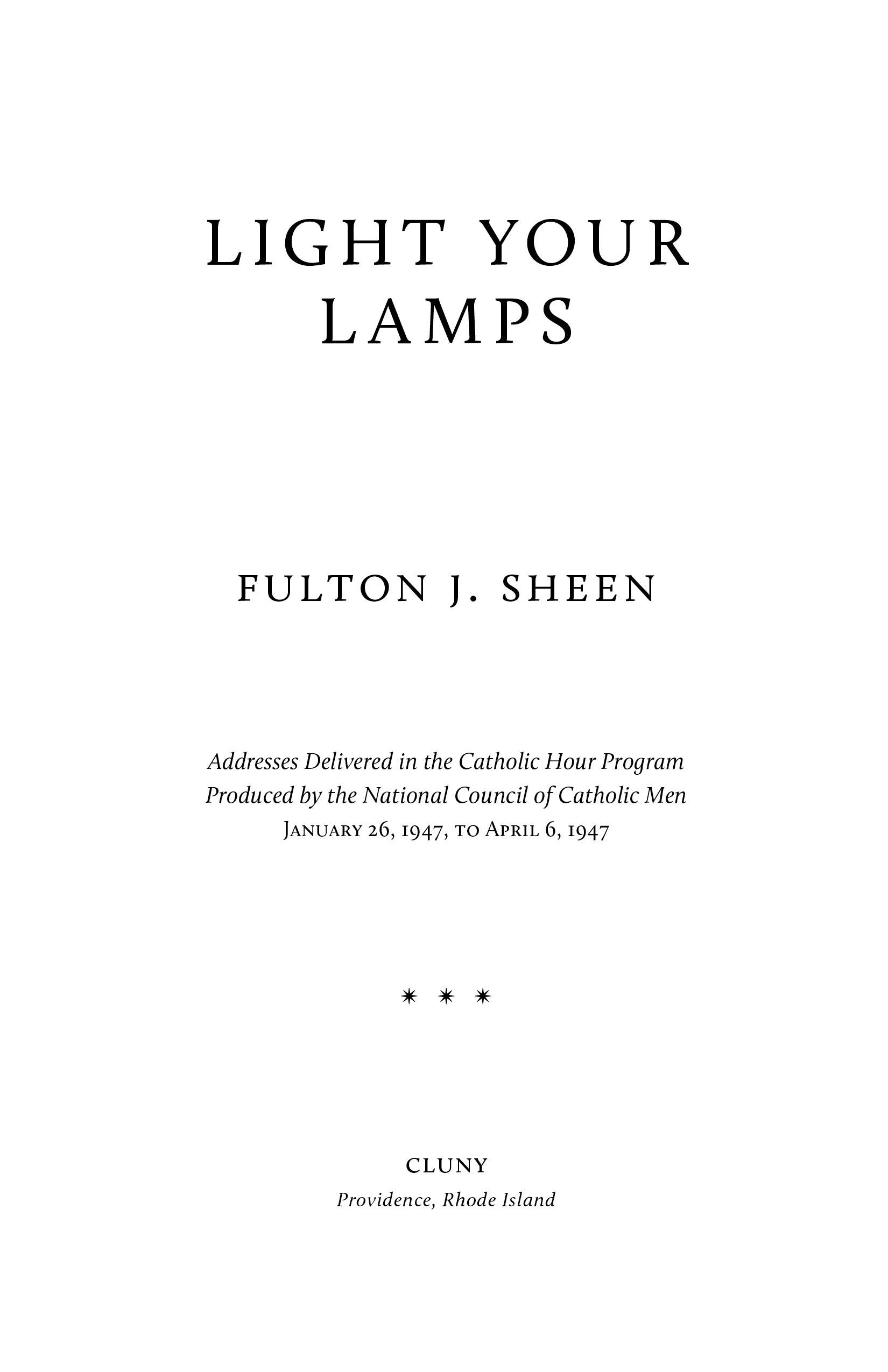 Light Your Lamps