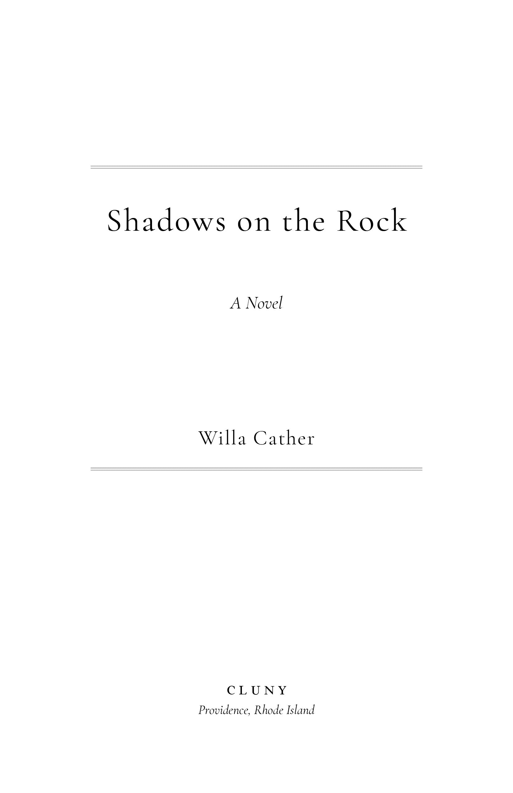 Shadows on the Rock