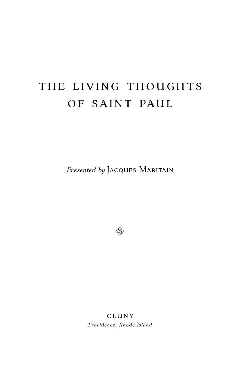 The Living Thoughts of Saint Paul