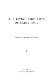 The Living Thoughts of Saint Paul