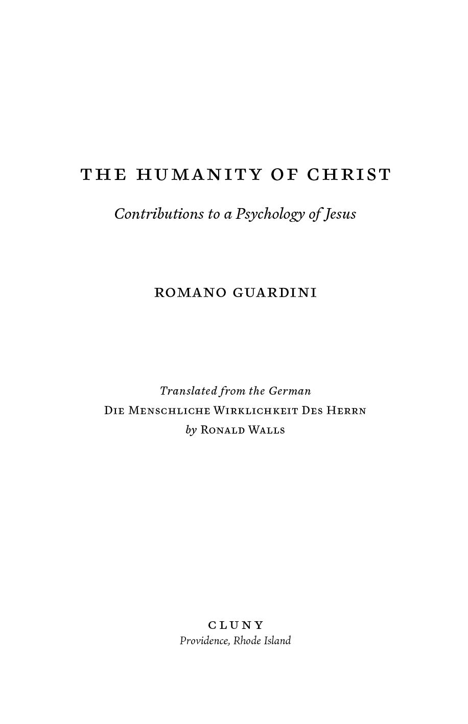 The Humanity of Christ