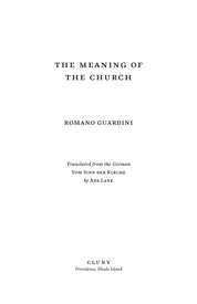 The Meaning of the Church