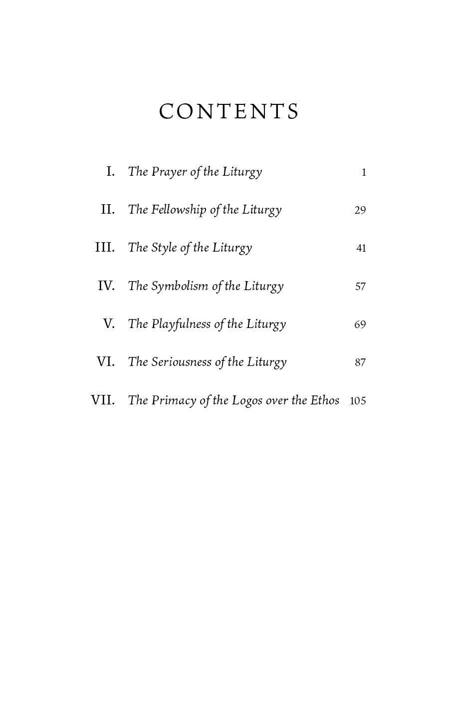 The Spirit of the Liturgy