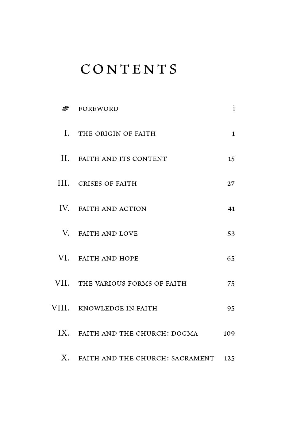 The Life of Faith